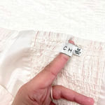 Chicways Ivory Red Stripe Long Sleeve Tie Front Crop Top Size M Size M Photo 3