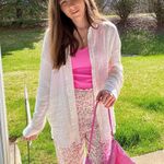 Blue Blush Floral Wide Leg Bottoms Photo 7