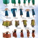 Kariza Purple & Green Floral Design Silk Wrap Skirt Women One Size Ruffle Detail Photo 1