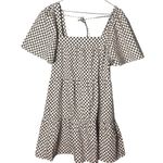 Abercrombie & Fitch Abercrombie Women’s Medium Brown Checkered Trapeze Mini Dress New NWT Photo 1