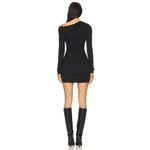 superdown  Bianca Mini Dress in Black Large New Womens Long Sleeve Jersey Photo 1