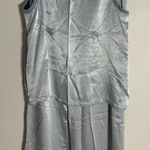 Pj Harlow  2pc sleeveless Blue Satin Pajamas size large Photo 0