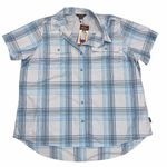 Eddie Bauer NEW Blue Plaid Short Sleeve Button Down Adventure Shirt Top size XL Photo 3