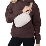 LOLË Sherpa Belt Bag, Unisex, Adjustable Multipurpose Cream Crossbody NEW Brown Photo 0