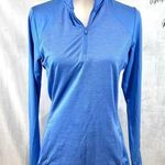 Adidas winter blue long sleeve 1/4 zip golf pullover polo top size small Photo 0
