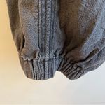 Urban Outfitters  Linen Blend Cargo Pants Charcoal High Drop Elastic Waist Medium Photo 2