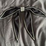 rhinestone bow barrette black/silver Black Photo 0