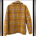 Driftwood Anthro  Ryan Plaid Sherpa Shirt Jacket Women’s S Yellow Multi Photo 5