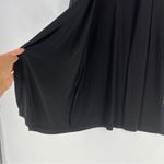 Susan Graver  Black Liquid Knit‎ Open Front Cardigan Sheer Flare 3/4 Sleeves S Photo 3