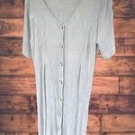 Hayley Paige Occasions Vintage Made In USA (Hayley Too) Mini Pleated Short Sleeve Button Down Dress Photo 0