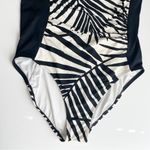 Calvin Klein  Swimsuit Black White Palm 14 Annette Photo 4