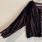 CP Shades  Chocolate Brown Crushed Velvet Cardigan Lagenlook Size Medium Photo 5