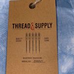 Thread & Supply small women’s blue white tie dye button down short sleeve shirt Photo 8