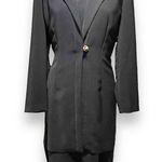Virgo Dress with attached Notched Lapel Jacket Black 14 Photo 0