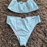Missguided  pleated Two Piece High Waisted/Strapless Bikini​​​​​​​​​​ Photo 2