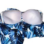 NWT Mynah Tankini Top Tropic Goddess Blue White Size 16W Photo 2