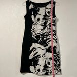 Connected Apparel Connected Petite Black White Floral Sheath Dress Women’s 10P Sleeveless Work Car Photo 3