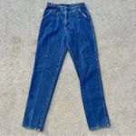 VTG 80s Rockies Bareback High Rise Pleated V Yoke ribcage cowgirl western jeans Blue Size 31 Photo 2