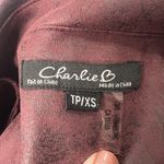 Charlie B Faux Leather Jacket Purple Size XS Photo 2