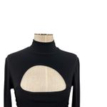 Nookie  Charlize Mini Dress Long Sleeve Ruched Mock Neck Cut Out black Size Large Photo 1