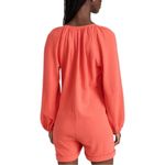 NWT HATCH Long Sleeve Coral Maternity Romper Sz L Orange Size L Photo 2