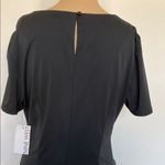 Nine West  Black Sheath Midi Dress Crew Neck Short Sleeve Photo 7