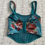 Mia Joy Joyfolie Journee Corset Top In Aegean Ikat Green Size XXS Photo 5