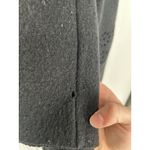 Fisherman Out Of Ireland Wrap Tie Wool Sweater Open Front Eyelet Womens Large Black Photo 6