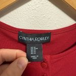 Cynthia Rowley Women’s  Red 3/4 Sleeve Top – Size Medium Photo 2