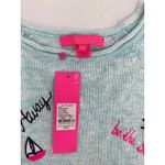 Lilly Pulitzer NWT Sweater XS Blue Marled Sail Away Beach Graphic Photo 7