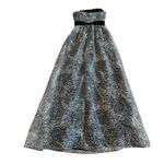 Adrianna Papell  Black Grey Strapless Convertible Maxi Dress Gown Size 0 NWOT Photo 5