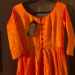 Pakistani High Low Anarkali Kurta Gown Partywear Wedding New Dress Gold Photo 8