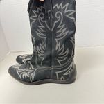 Roper Black Leather Cowboy Western Boots Womens 8.5 Flat Casual Classic Cowgirl Photo 2