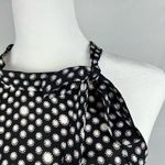 Loft  Floral High Tie Neck Sleeveless Halter Blouse Medium Photo 3