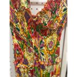 Luna Llena Smocked Floral Maxi Dress Off Shoulder Ruffle V Neck Bohemian M Yellow Size M Photo 4
