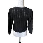 Aritzia Wilfred Cardigan Sweater Black Womens Long Sleeve Button Up Large Photo 1
