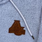 American University Women's League 1/4 Zip Hoodie, Size Medium Gray Photo 2