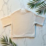 Varley  Alden Short Sleeve Sweatshirt – Cream / Doublesoft Fabric – Size M Photo 2
