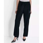 DKNY  High-Rise Wide-Leg Velvet Cargo Pants Size Large Photo 4