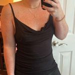 Chaser Cowl Neck Black Shimmer Tank Top Photo 0
