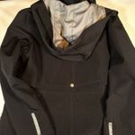 Nautica Womens Coat Black Large Front Zip Hooded Lined Wind Water Resistant Photo 7