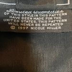 Vintage 90s Nicole Miller Silk Vest Australia Pattern Black Blue Red NEW Large Photo 11