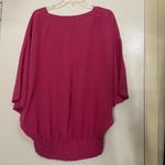 Akris Punto Blouse Top Pink Short Dolman Sleeves Silk Elastic Hem size 8 Photo 7