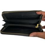 Fossil  Black Leather Full Zip Wallet Photo 4