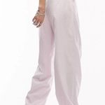 Topshop NEW Linen-Blend Tapered Pants in Lilac Size 2 Photo 3