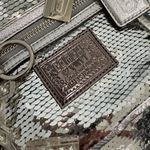 Coach RARE Vintage New  Poppy Limited Edition Sequin Spotlight Silver Tote #13821 Photo 7