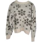 VERO MODA  Snowy Frost Long Sleeve O Neck Pullover Sweater size Large Holiday Photo 9