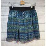 Romeo + Juliet Couture  Tribal Chiffon Pull On Mini Skirt Lined Pockets SZ  M NWT Photo 1