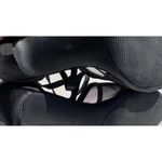 Amelia Grace Shoes Women’s Size 10 Palm Print Fabric Heels Slip On Open Toe Heel Black Photo 12