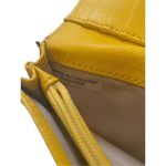 Coach Buckle Leather Wallet Billfold Card Holder Designer Luxury Preppy Yellow Photo 9
